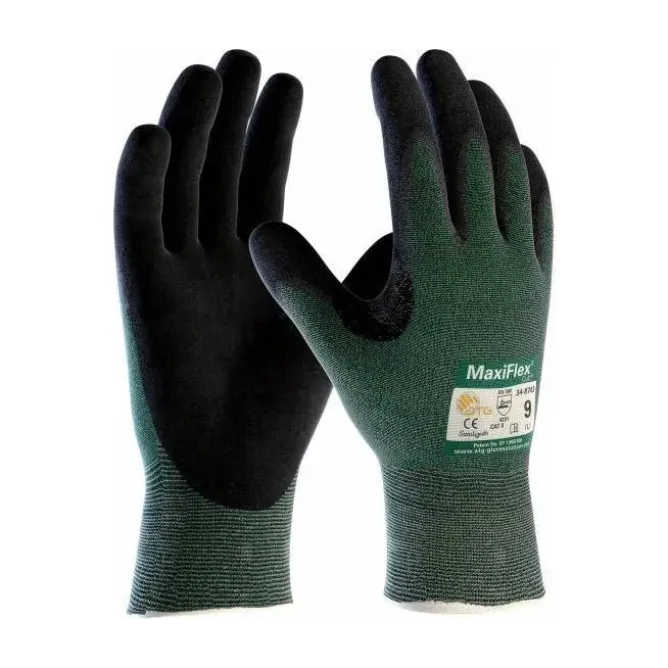 12 Paia - Guanti da Lavoro ATG Maxiflex Cut in Nitrile 34-8743