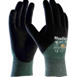 12 Paia - Guanti da Lavoro ATG Maxiflex Cut 42-8753 Rivestito in Nitrile Touchscreen