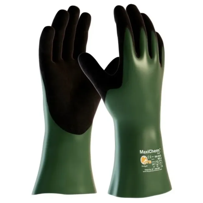 12 Paia - Guanti Da Lavoro ATG Maxichem Cut In Nitrile 56-633