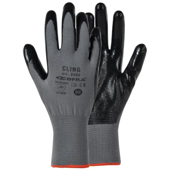 12 Paia - Guanti Da Lavoro Cofra Cling in Nitrile G004-DD00