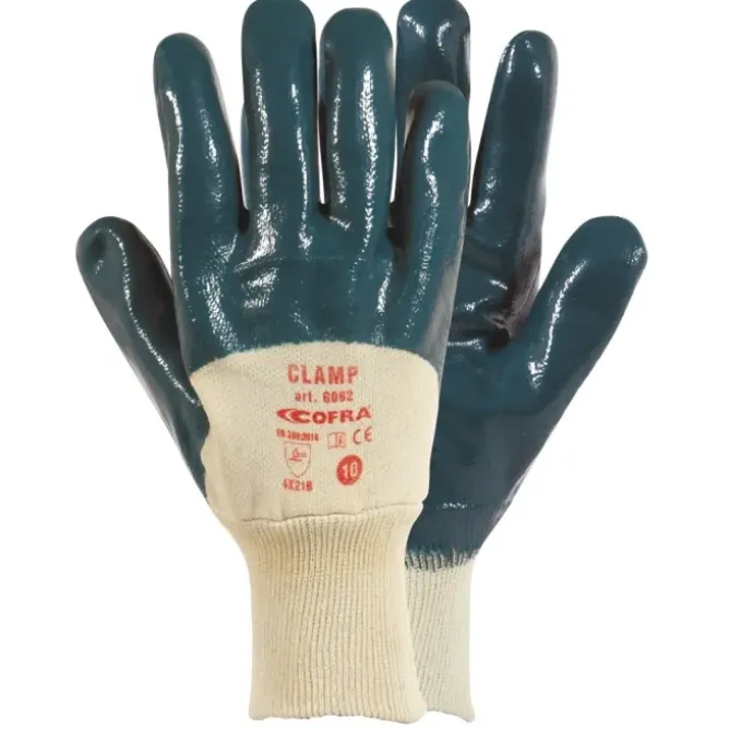 12 Paia - Guanti Da Lavoro Cofra Clamp in Nitrile G062-DD00