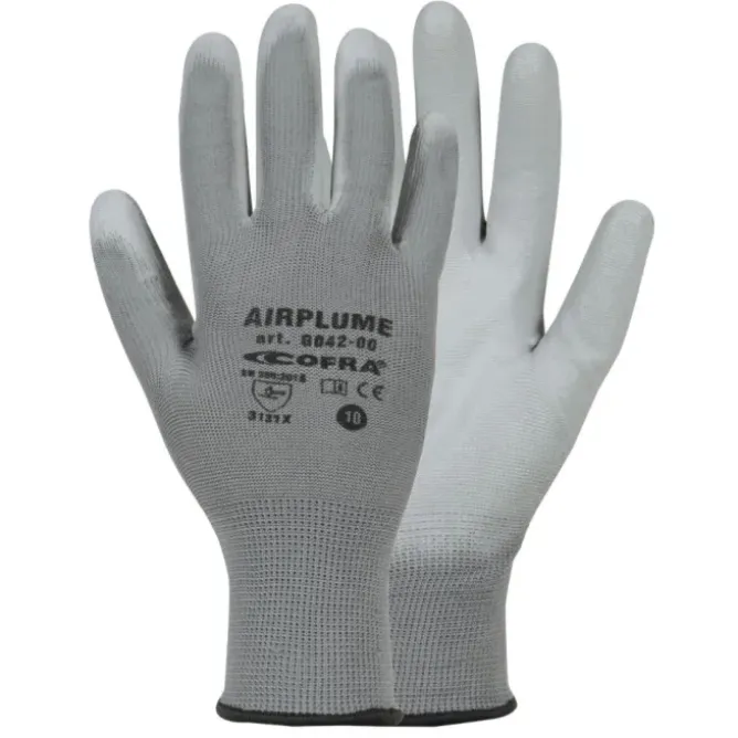 12 Paia - Guanti da Lavoro Cofra in Nitrile Airplume G042-D100