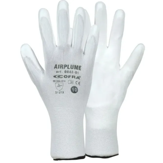 12 Paia - Guanti da Lavoro Cofra in Nitrile Airplume G042-D101