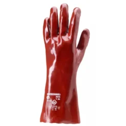10 Paia - Guanti Da Lavoro Coverguard In PVC Eurochem MO3636 Rischio Chimico