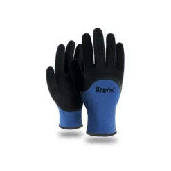 12 Paia - Guanti Da Lavoro Imbottiti Kapriol In Nitrile Blue Winter 127709
