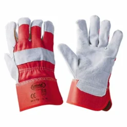 10 Paia - Guanti da Lavoro in Pelle Crosta Logica 12TOP