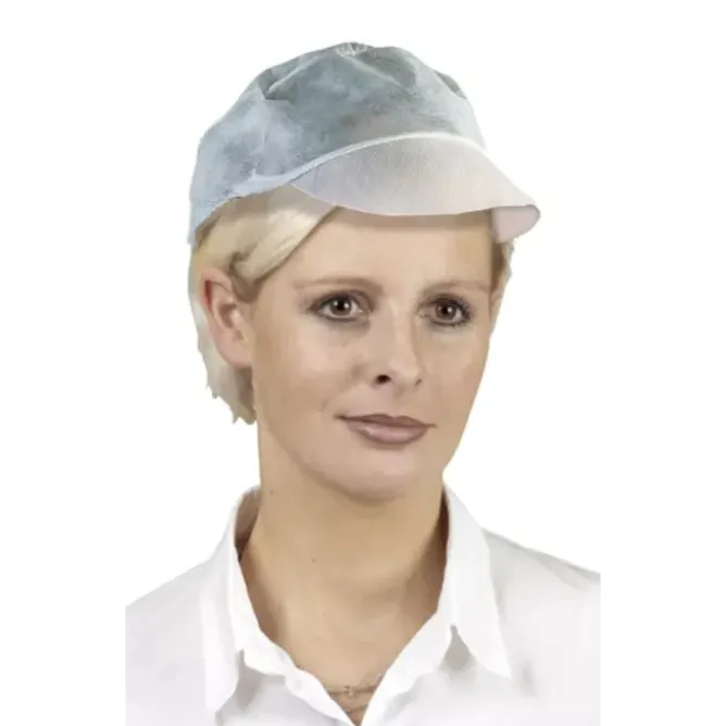 100 Pezzi - Cappello da Lavoro Coverguard Cap Monouso con Visiera MO45645