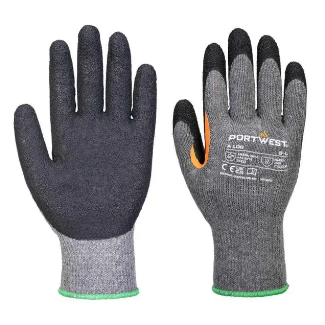 12 Pezzi - Guanti da Lavoro Spalmati Nitrile Antitaglio Antiabrasione Anticalore Stretch Portwest A312