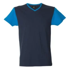 5 Pezzi - T-Shirt collo a V da Lavoro 100% Cotone Bicolore JRC Cadice 989990