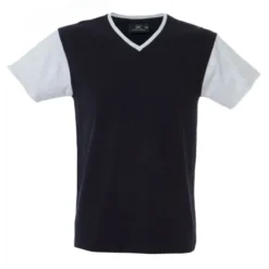 5 Pezzi - T-Shirt collo a V da Lavoro 100% Cotone Bicolore JRC Cadice 989990