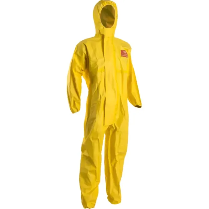 25 Pezzi - Tuta da Lavoro Coverguard Coverchem 3x60 con Cappuccio Monouso Multiprotezione MO44805