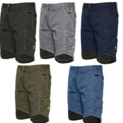 Bermuda da lavoro Extreme ISSA Line Bicolore Multitasche Stretch 8834B