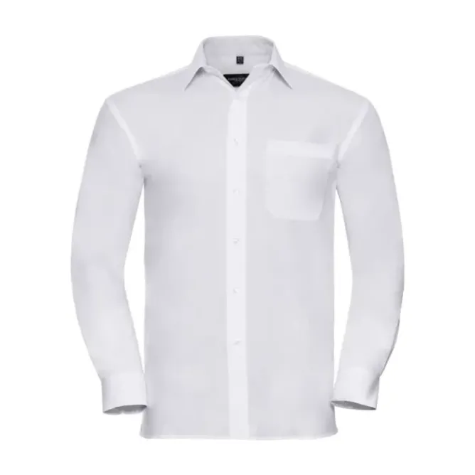 Camicia Da Lavoro a Maniche Lunghe 100% Cotone Russell - JE936M