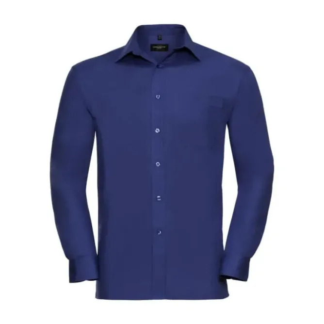 Camicia Da Lavoro a Maniche Lunghe 100% Cotone Russell - JE936M