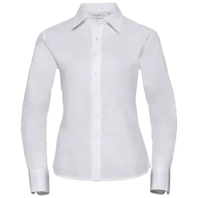 Camicia Da Lavoro Classica a Maniche Lunghe in Twill da Donna Russell - JE916F