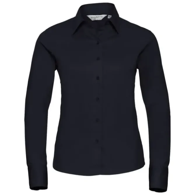 Camicia Da Lavoro Classica a Maniche Lunghe in Twill da Donna Russell - JE916F