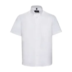 Camicia Da Lavoro Classica a Maniche Corte 100% Cotone Twill Russell - JE917M