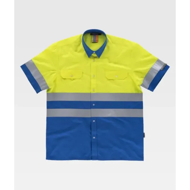 Camicia da Lavoro Combinata Manica Corta Alta Visibilità C3812 - Workteam