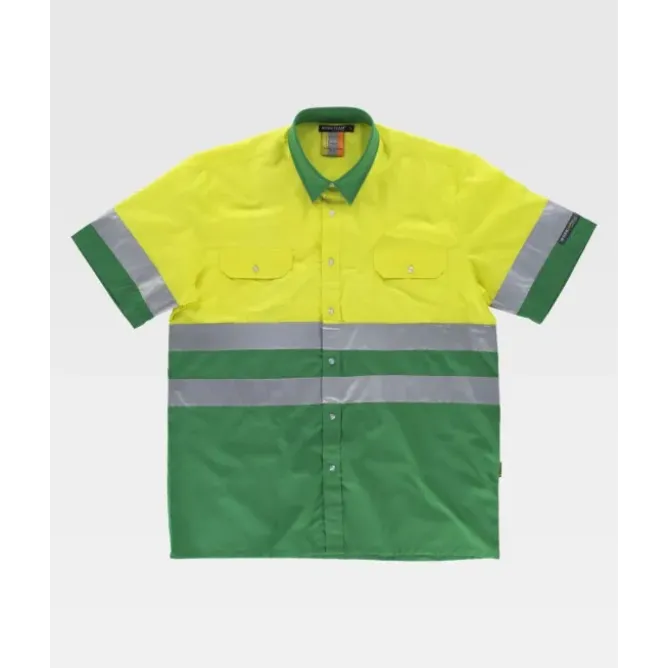 Camicia da Lavoro Combinata Manica Corta Alta Visibilità C3812 - Workteam