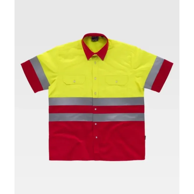 Camicia da Lavoro Combinata Manica Corta Alta Visibilità C3812 - Workteam