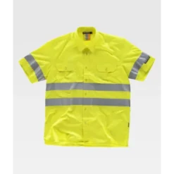 Camicia da Lavoro Manica Corta con Bande Rinfrangenti C3810 - Workteam