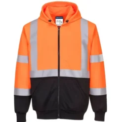 Felpa da Lavoro Bicolore con Cappuccio Alta Visibilità Portwest B315
