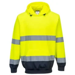 Felpa da Lavoro Bicolore con Cappuccio Alta Visibilità Portwest B316