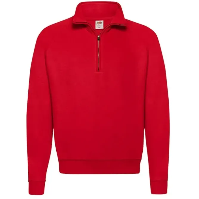 Felpa da Lavoro Fruit of The Loom con Collo a Zip con Fettuccina Classic FR621140