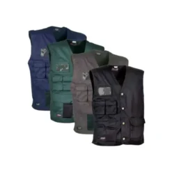 Fuori tutto - Gilet da Lavoro Multitasche Cofra Monastir 100% Cotone V285-0-02 Taglia L colore Nero