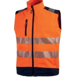 Fuori tutto - Gilet da Lavoro Softshell Stretch Elasticizzato Alta Visibilità U-Power Dany HL173YF Colore orange fluo Taglia 4XL
