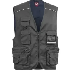 Fuori tutto - Gilet da Lavoro Multitasche Metalfree Sottozero Power E0305 taglia M colore grigio