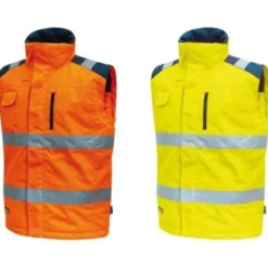 Fuori tutto - Gilet Imbottito da Lavoro Multitasche Alta Visibilità U-Power Prime HL159YF colore orange fluo taglia 4xl