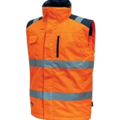 Fuori tutto - Gilet Imbottito da Lavoro Multitasche Alta Visibilità U-Power Prime HL159YF colore orange fluo taglia 4xl