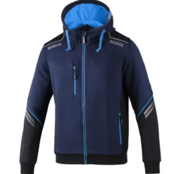 Fuori tutto - Felpa con cappuccio da lavoro Sparco Tech Hooded full zip 02414 Taglia 2XL Colore Nero Grigio