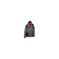 Fuori tutto - Giacca con Cappuccio da Lavoro Softshell Multitasche Cofra Tecka V415-0-02 colore antracite nero rosso taglia 48