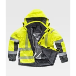 Fuori tutto - Giubbotto da Lavoro Imbottito Alta Visibilità S9261 - Workteam Colore YELLOW/GREY Taglia L