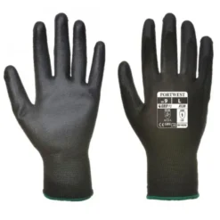 Guanti da lavoro spalmati in poliuretano con supporto in Nylon - Nero