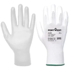 Guanti da lavoro spalmati in poliuretano con supporto in Nylon - Bianco