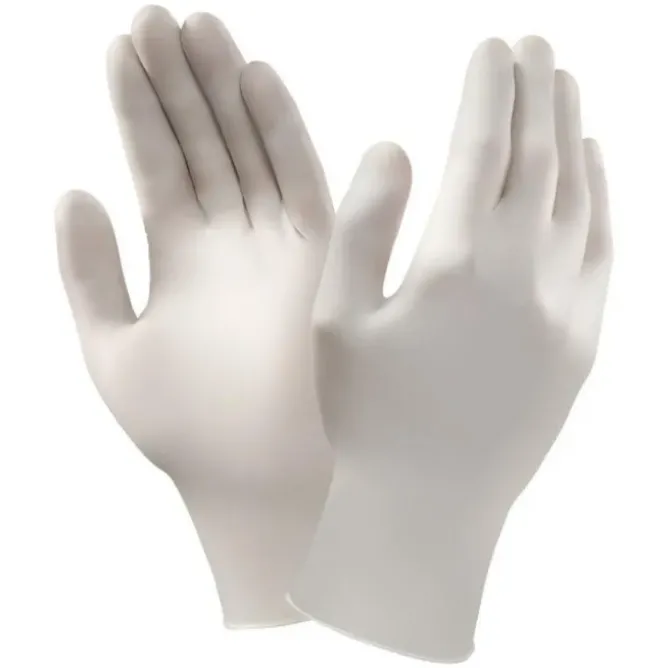 Guanti in lattice Bianco senza talco polvere EKO PLus di Qualità Ultra TOP - 100 Pezzi