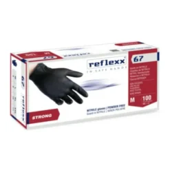 Guanti in Nitrile Neri senza polvere Reflexx 67