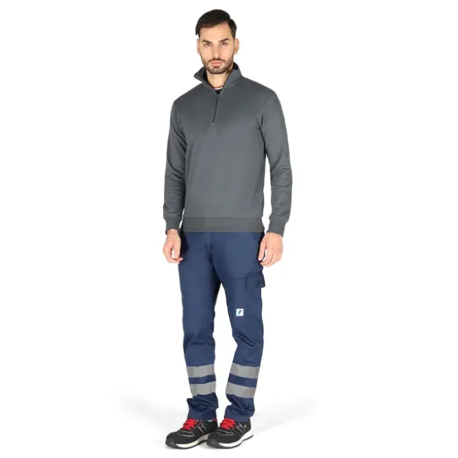 Pantalone da Lavoro Alta Visibilità 100% Cotone Multitasche Fustagno 179BNR
