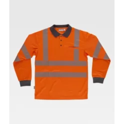 Polo da Lavoro Manica Lunga Alta Visibilità C3883 - Workteam