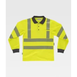 Polo da Lavoro Manica Lunga Alta Visibilità C3883 - Workteam