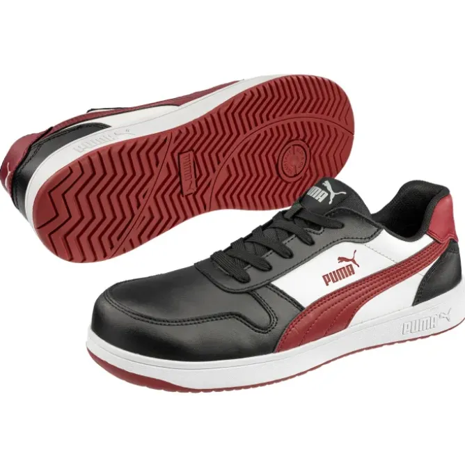 Scarpe antinfortunistiche Puma Frontcourt Black/White/Red Low S3 FO HRO ESD SRC 640200