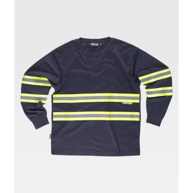 T-shirt da Lavoro Manica Lunga con Bande C3937 - Workteam