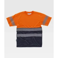 T-shirt M/C Alta Visibilità Bicolore con Bande Rinfrangenti C6040 - Workteam